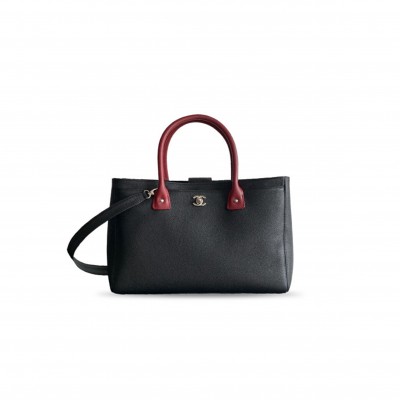 CHANEL MASTER EXECUTIVE TOTE 2WAY BAG CALF BLACK BORDEAUX (36*24*14cm) 